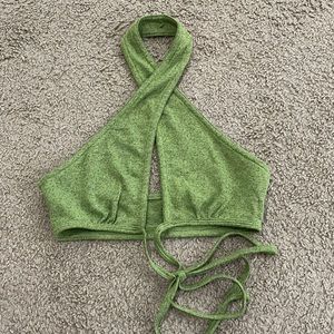 Green Crop Top